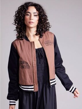 Star Wars Brown and Black Fan Bomber Jacket